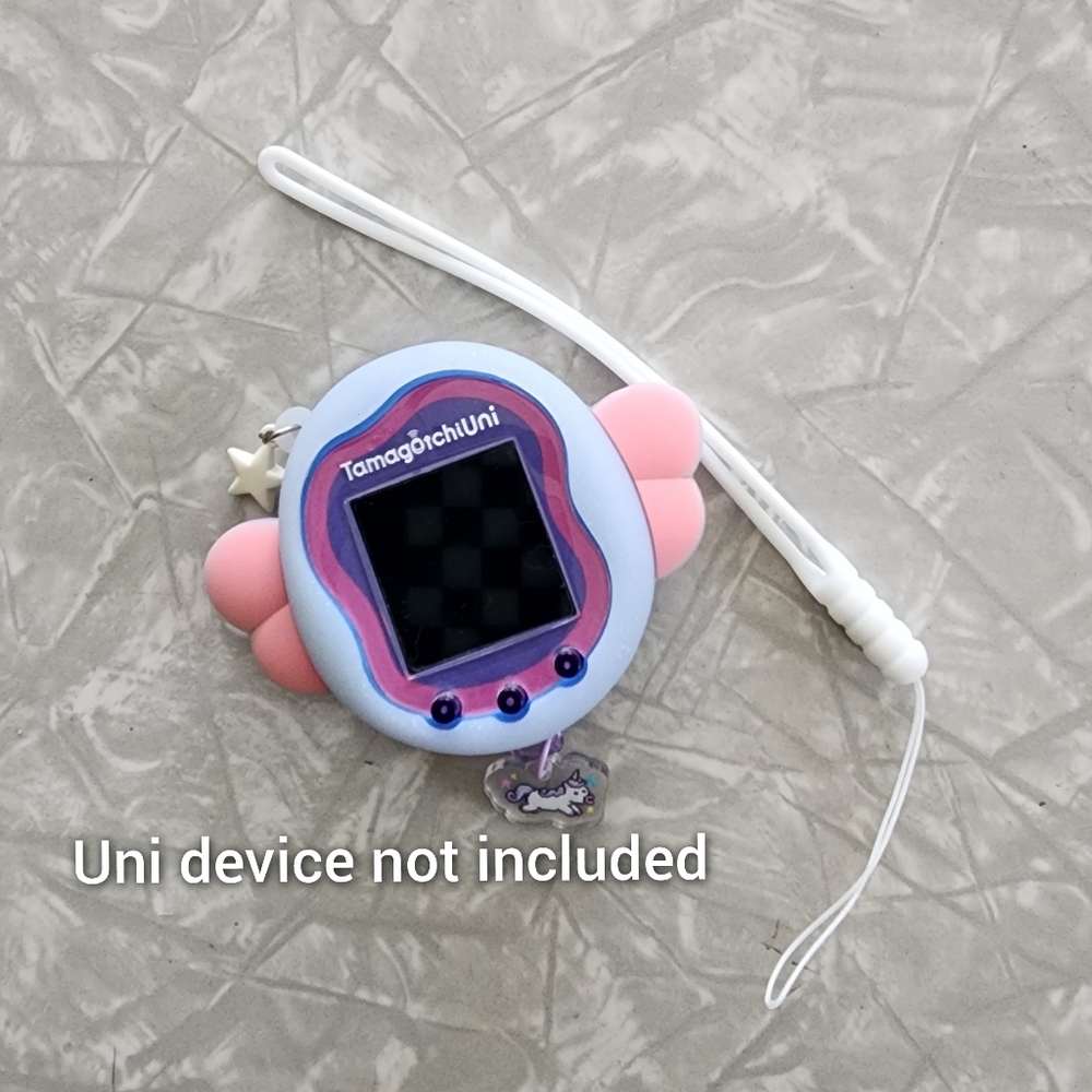 Tamagotchi Uni Angel Case and Dust Plug